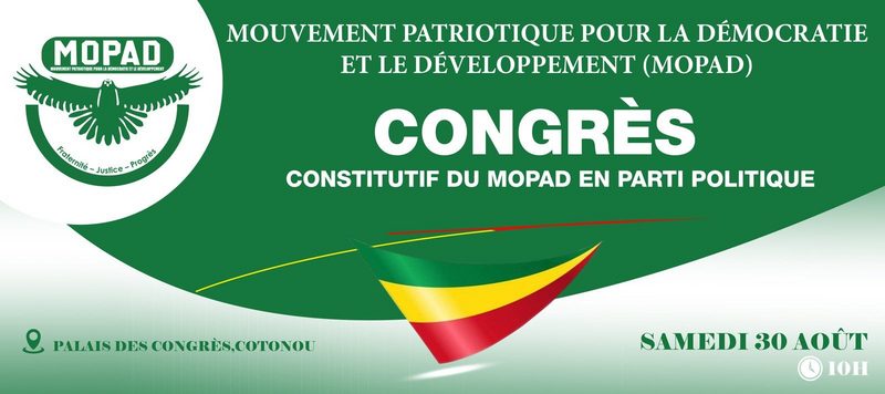 Bâche du congrès constitutif du MOPAD